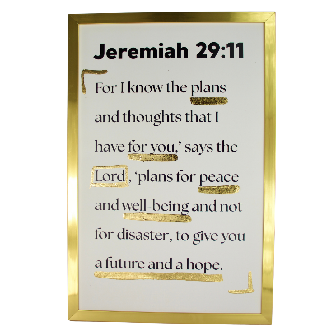Jeremiah 29:11 Christian Scripture Wall Art