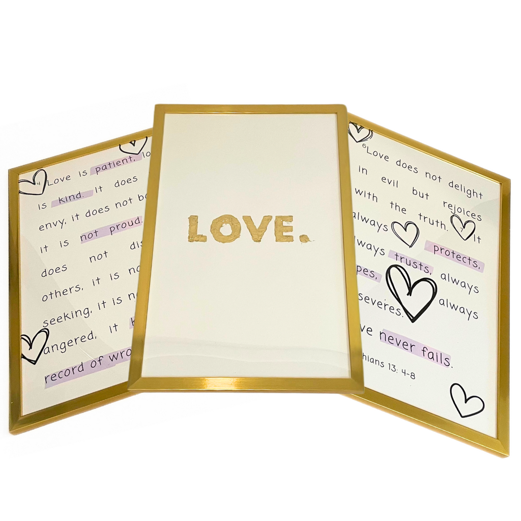 1 Corinthians 13 Wall Art Set (3 pieces)