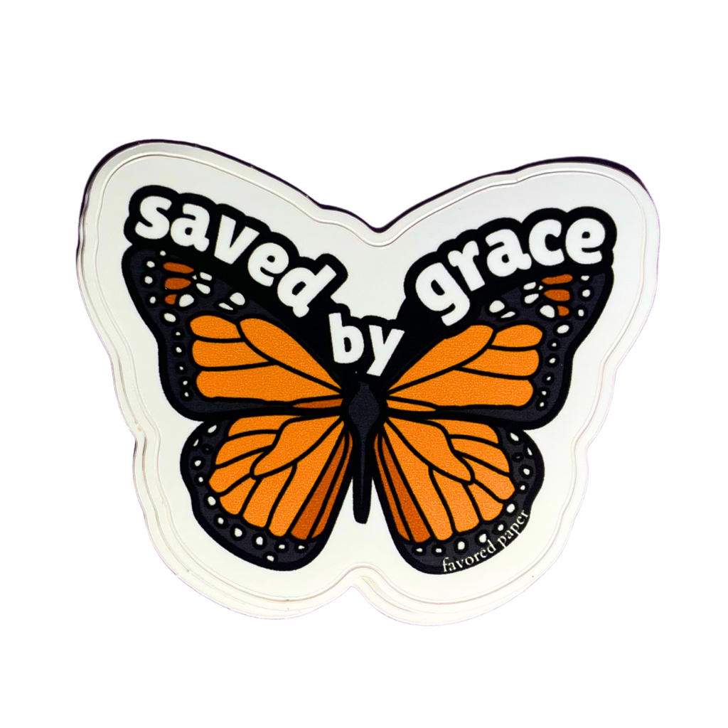 Saved By Grace Sticker
