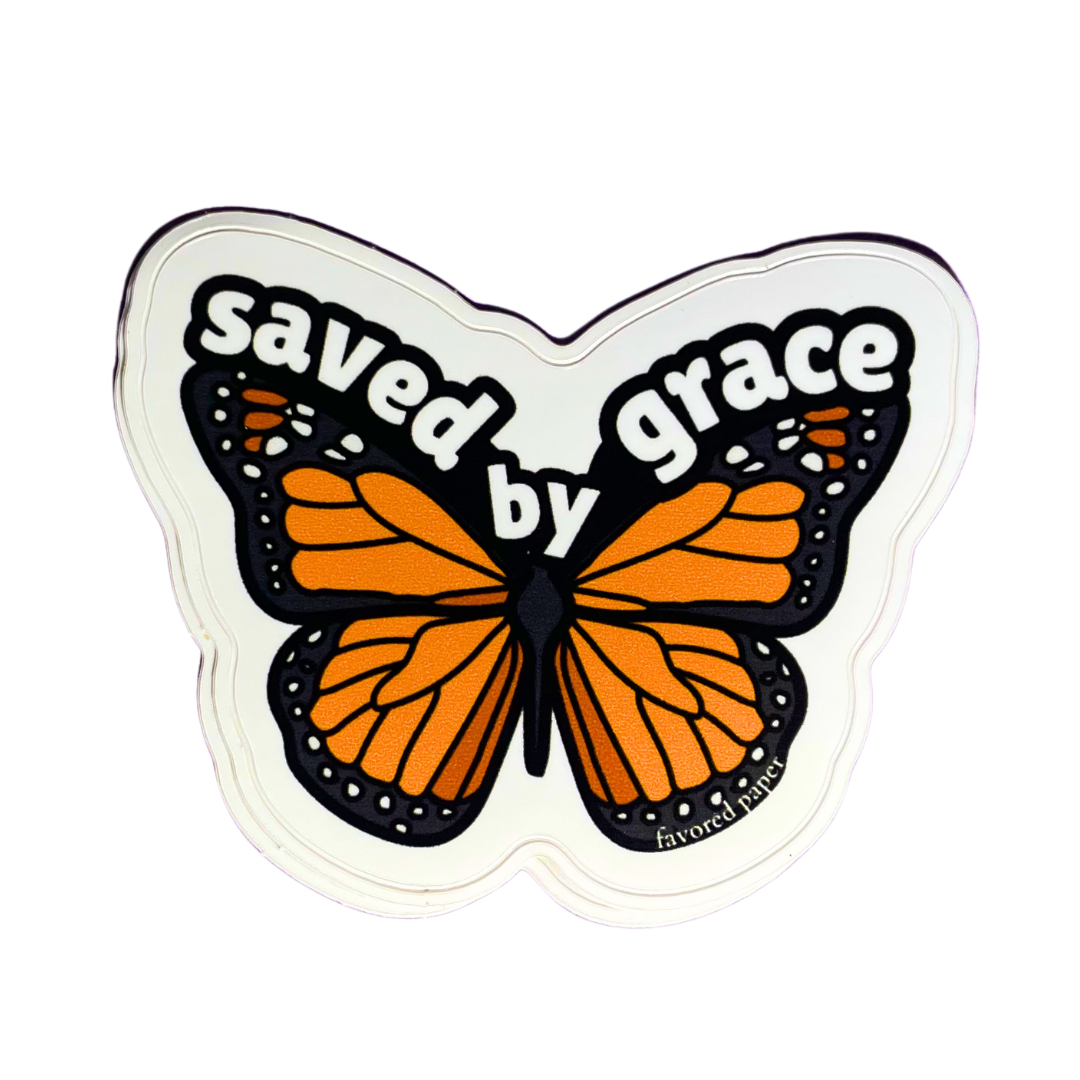 Saved By Grace Sticker