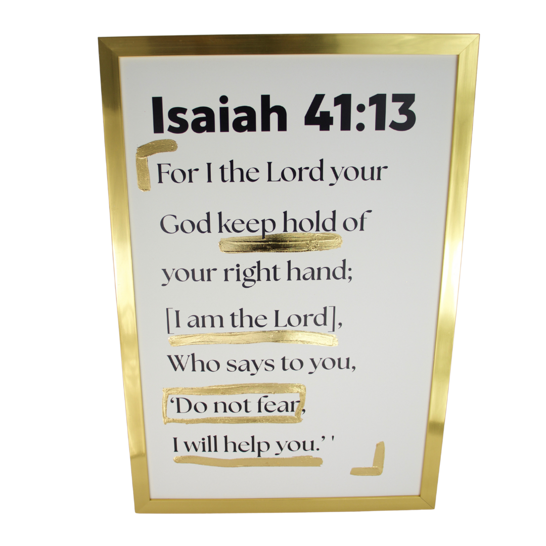 Isaiah 41:13 Christian Scripture Wall Art