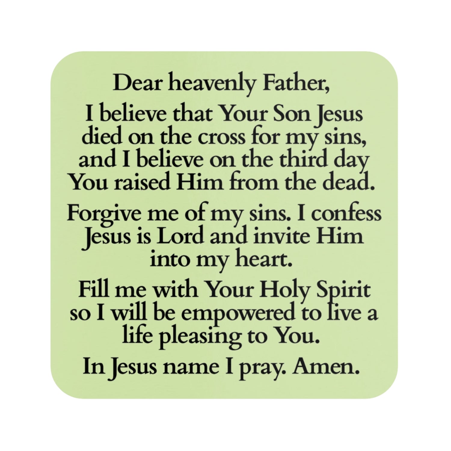 Custom Branded Salvation Prayer Cards
