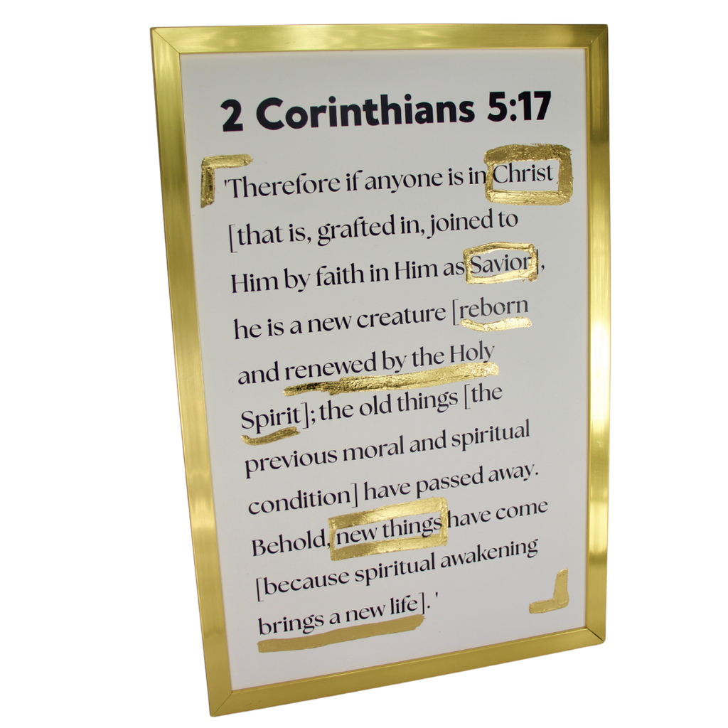 2 Corinthians 5:17 Christian Scripture Wall Art