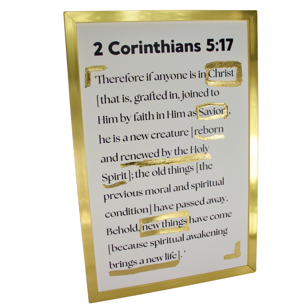 2 Corinthians 5:17 Wall Art 11 x 17 inches