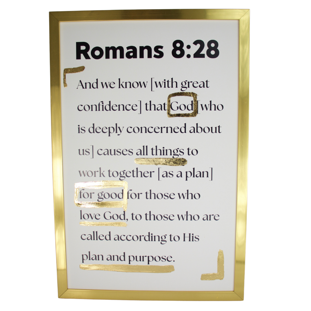 Romans 8:28 Christian Scripture Wall Art