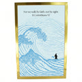 Walk By Faith - Gold Framed 11x17 Christian scripture wall art
